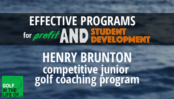 competitive junior golf coaching